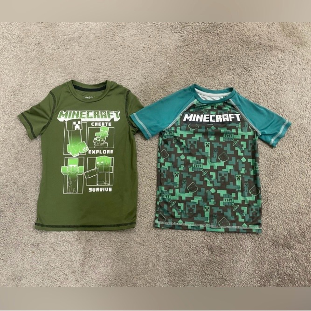 Boys Minecraft Active Shirts Size 6